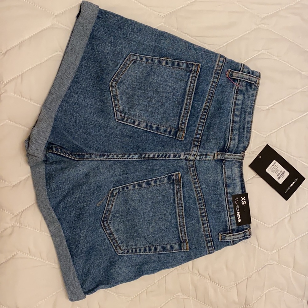 High Rise Denim Shorts - Picture 5 of 6